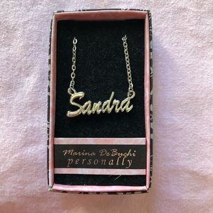 Sandra Name Necklace Silver